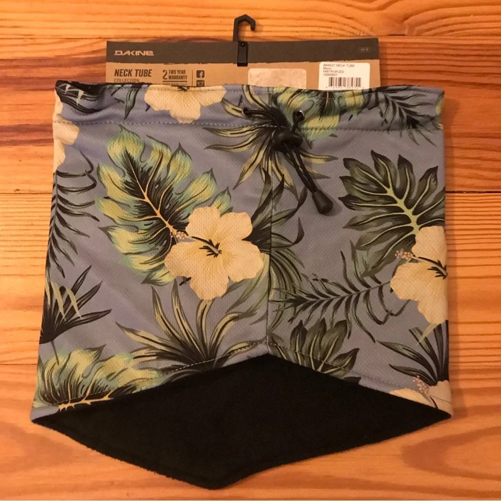 Dakine Tropical Floral Blue Neck Gater, NWT, OS